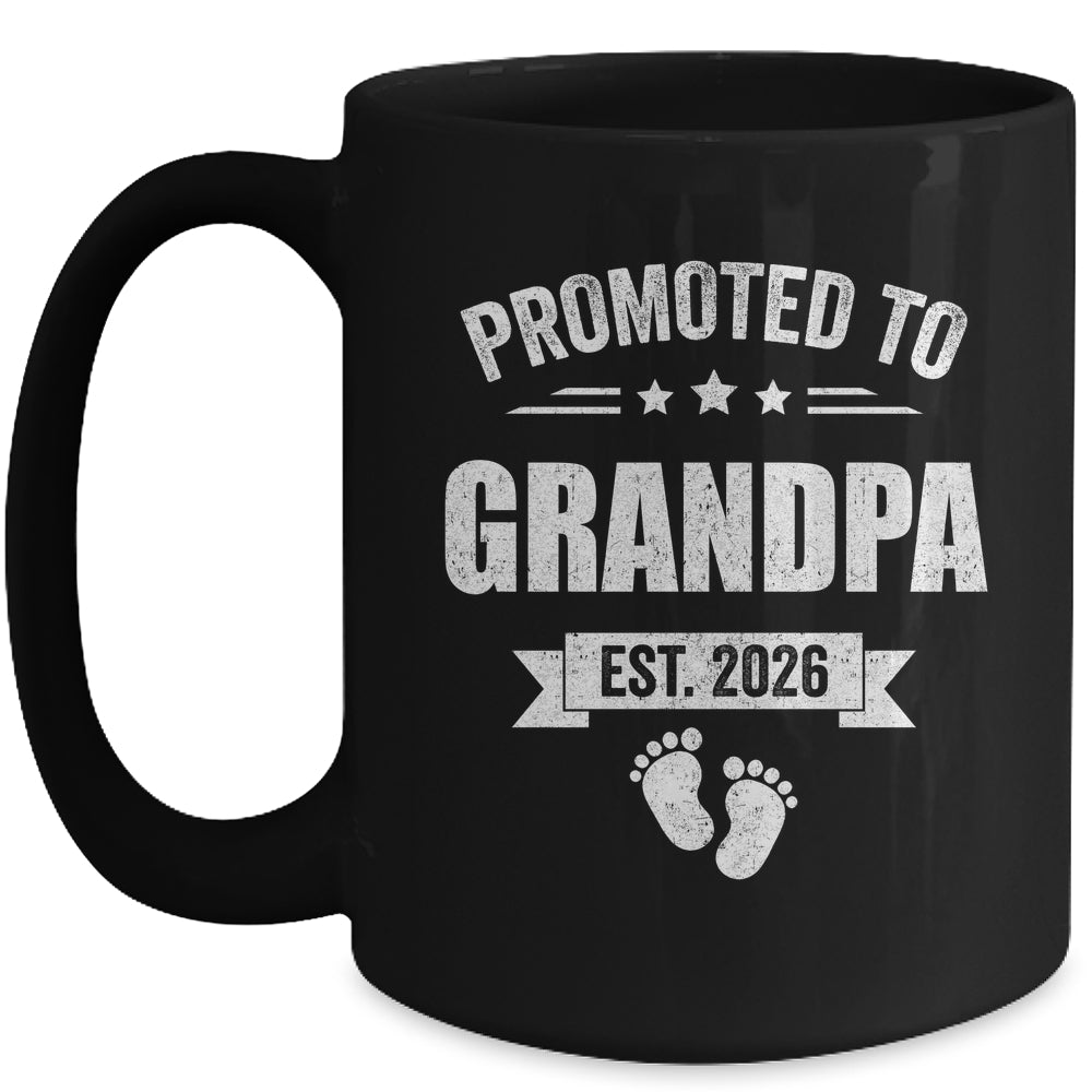 Promoted To Grandpa Est 2026 Fathers Day First Time New Mug | teecentury
