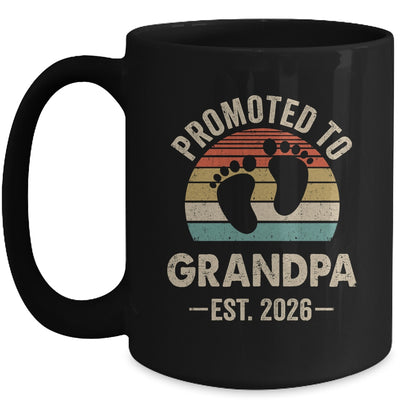 Promoted To Grandpa Est 2026 Fathers Day Vintage Mug | teecentury