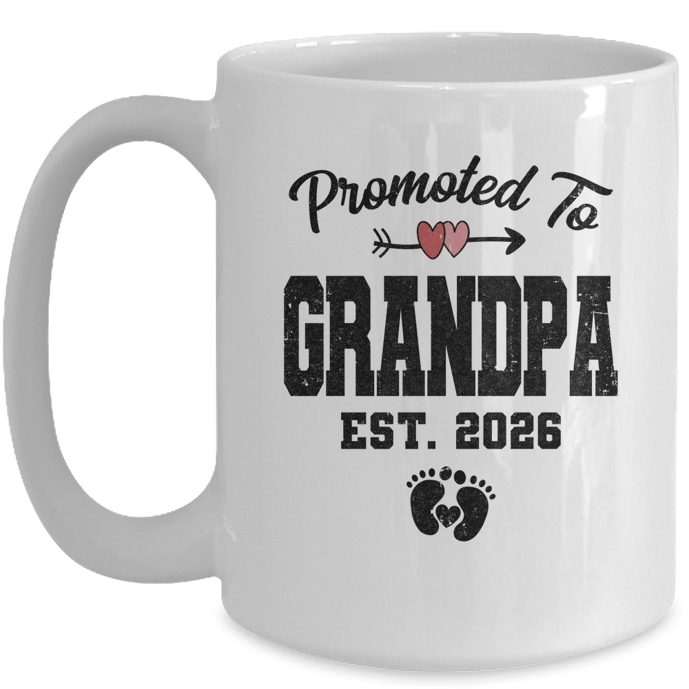 Promoted To Grandpa Est 2026 First Time Fathers Day Mug | teecentury