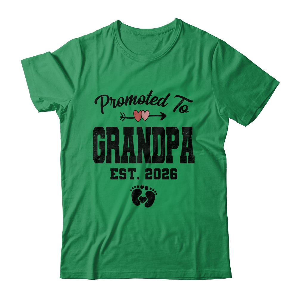 Promoted To Grandpa Est 2026 First Time Fathers Day Shirt & Hoodie | teecentury