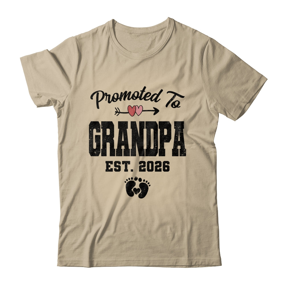 Promoted To Grandpa Est 2026 First Time Fathers Day Shirt & Hoodie | teecentury