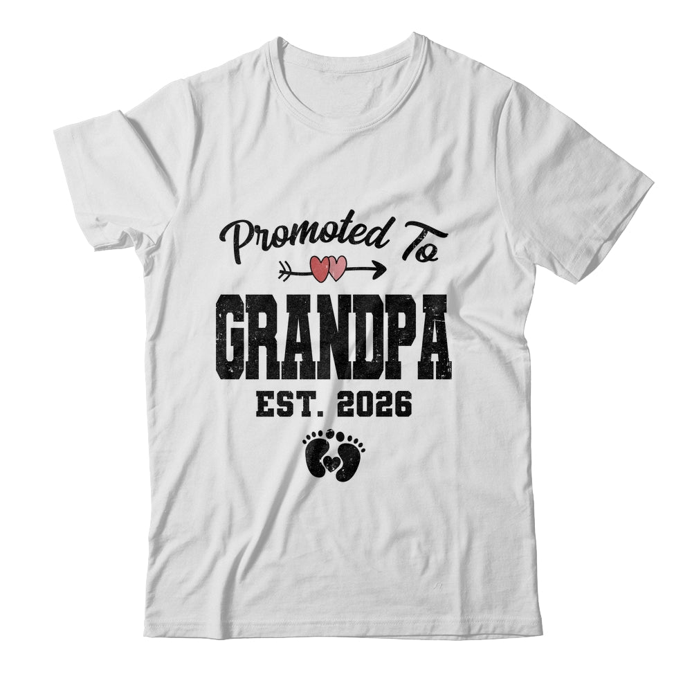 Promoted To Grandpa Est 2026 First Time Fathers Day Shirt & Hoodie | teecentury