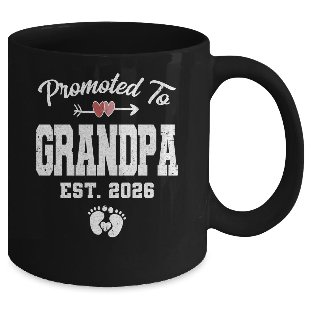 Promoted To Grandpa Est 2026 Funny First Time Fathers Day Mug | teecentury