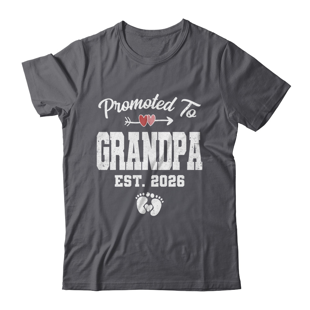 Promoted To Grandpa Est 2026 Funny First Time Fathers Day Shirt & Hoodie | teecentury