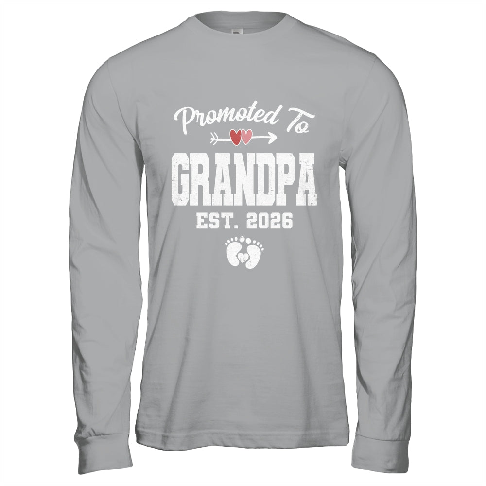 Promoted To Grandpa Est 2026 Funny First Time Fathers Day Shirt & Hoodie | teecentury