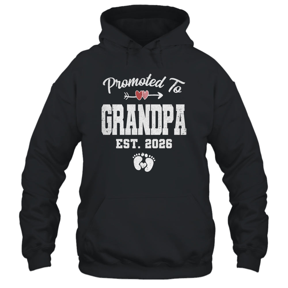 Promoted To Grandpa Est 2026 Funny First Time Fathers Day Shirt & Hoodie | teecentury