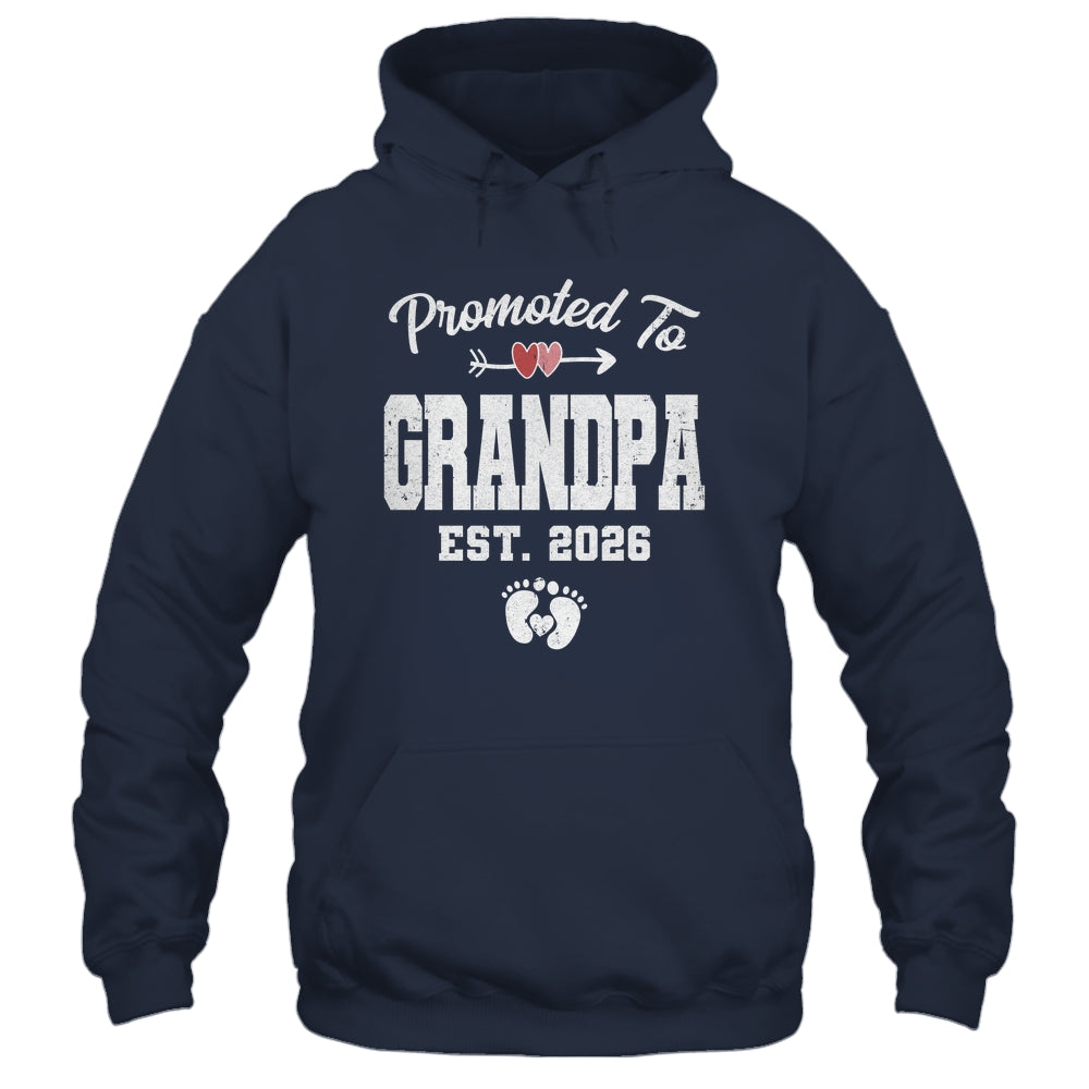 Promoted To Grandpa Est 2026 Funny First Time Fathers Day Shirt & Hoodie | teecentury