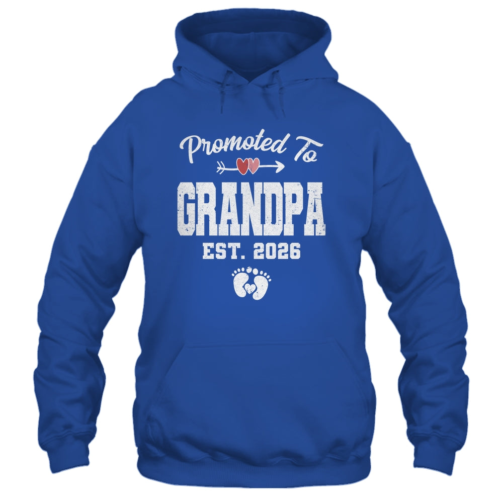 Promoted To Grandpa Est 2026 Funny First Time Fathers Day Shirt & Hoodie | teecentury