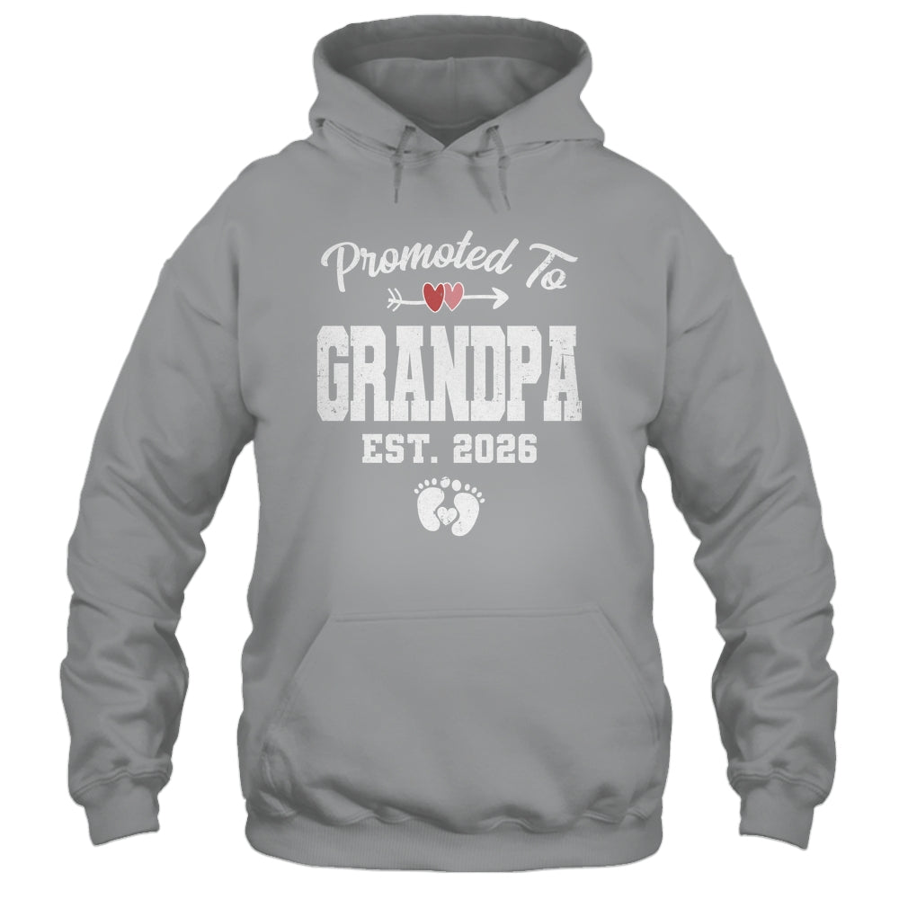 Promoted To Grandpa Est 2026 Funny First Time Fathers Day Shirt & Hoodie | teecentury