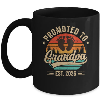 Promoted To Grandpa Est 2026 Grandparents Baby Announcement Mug | teecentury
