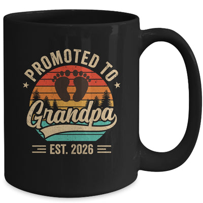 Promoted To Grandpa Est 2026 Grandparents Baby Announcement Mug | teecentury