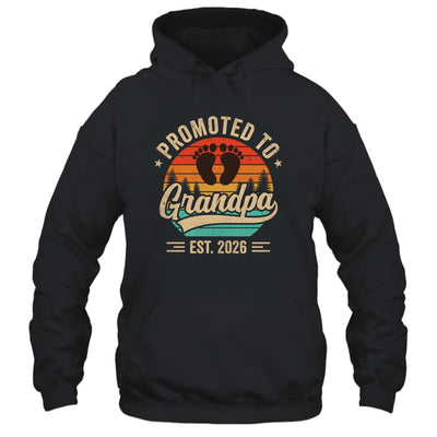 Promoted To Grandpa Est 2026 Grandparents Baby Announcement Shirt & Hoodie | teecentury