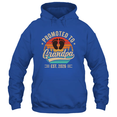 Promoted To Grandpa Est 2026 Grandparents Baby Announcement Shirt & Hoodie | teecentury