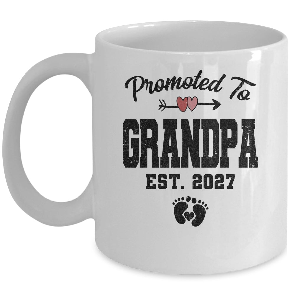 Promoted To Grandpa Est 2027 First Time Fathers Day Mug | teecentury