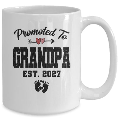 Promoted To Grandpa Est 2027 First Time Fathers Day Mug | teecentury