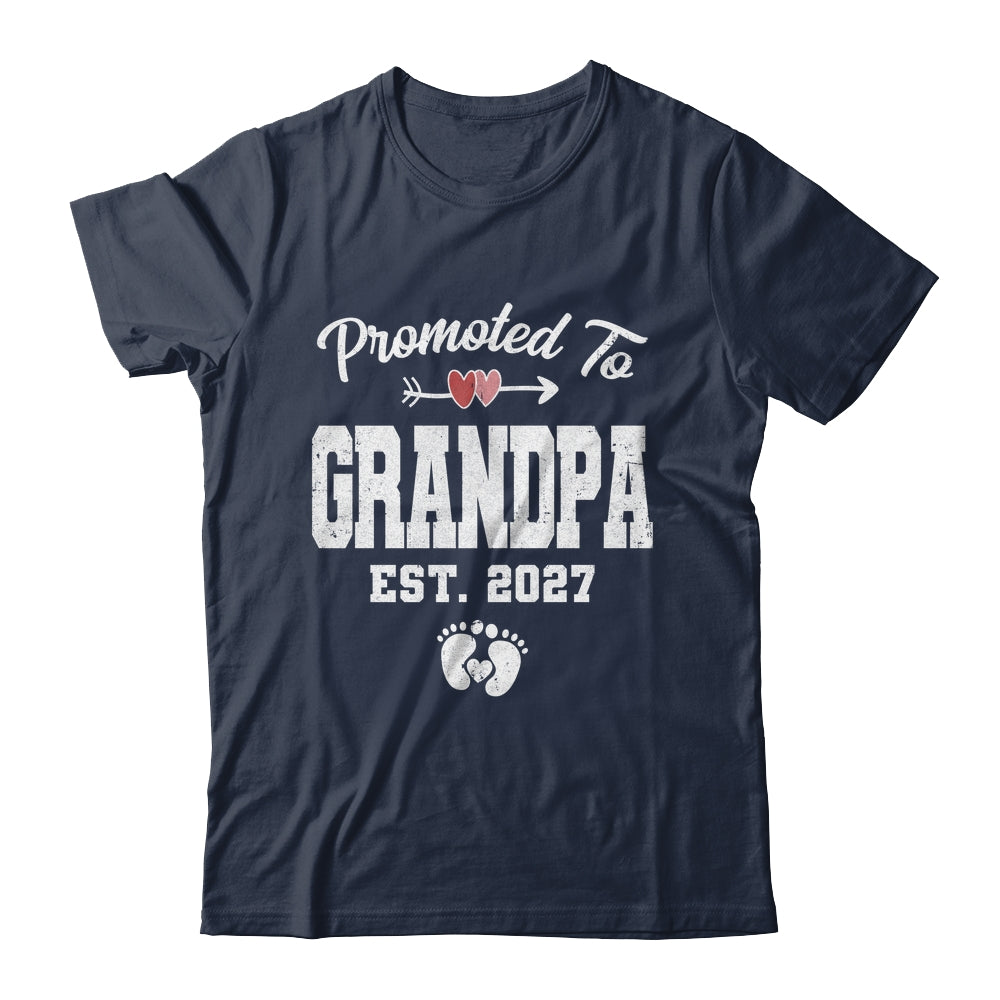 Promoted To Grandpa Est 2027 Funny First Time Fathers Day Shirt & Hoodie | teecentury