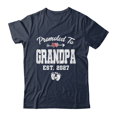 Promoted To Grandpa Est 2027 Funny First Time Fathers Day Shirt & Hoodie | teecentury