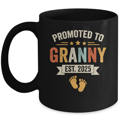Promoted To Granny 2025 Retro Soon To Be Granny Est 2025 Mug | teecentury