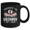 Promoted To Granny 2026 First Time Floral New Granny Mug | teecentury
