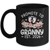 Promoted To Granny 2026 First Time Floral New Granny Mug | teecentury