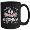 Promoted To Granny 2026 First Time Floral New Granny Mug | teecentury
