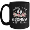 Promoted To Granny 2026 First Time Floral New Granny Mug | teecentury