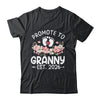 Promoted To Granny 2026 First Time Floral New Granny Shirt & Hoodie | teecentury