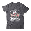 Promoted To Granny 2026 First Time Floral New Granny Shirt & Hoodie | teecentury