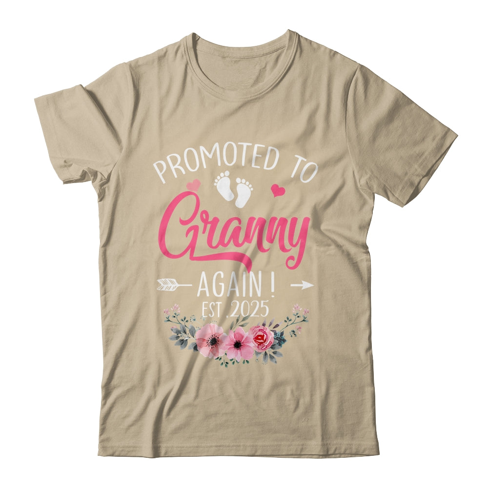 Promoted To Granny Again Est 2025 Mothers Day Shirt & Tank Top | teecentury