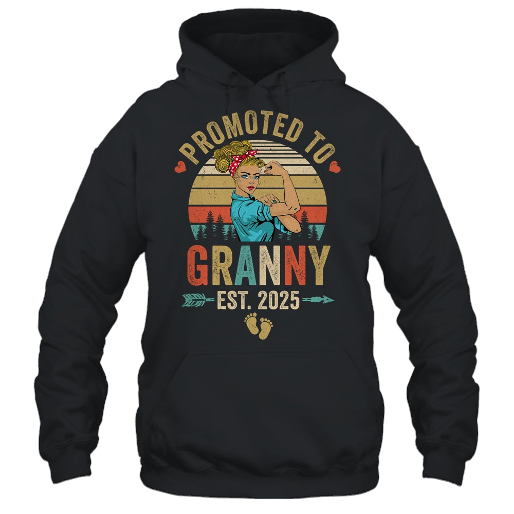 Promoted To Granny Est 2025 Retro First Time Granny Shirt & Tank Top | teecentury