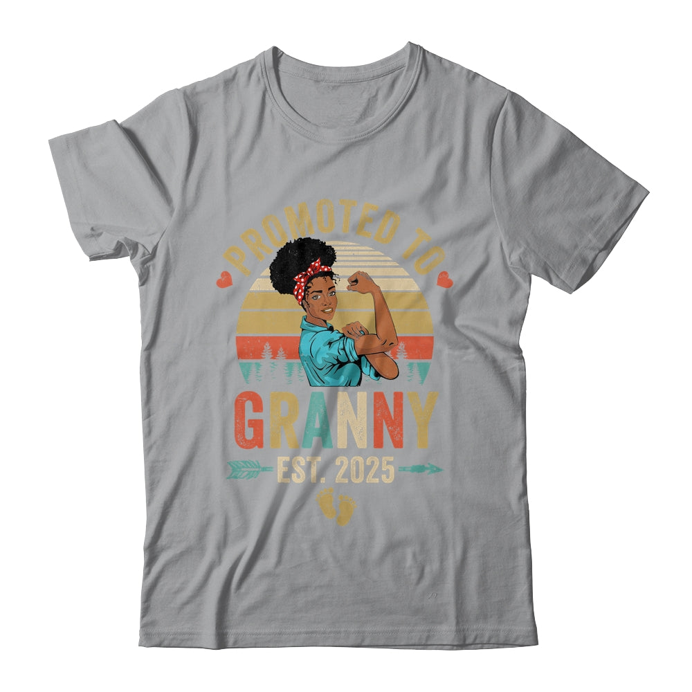 Promoted To Granny Est 2025 Vintage First Time Granny Shirt & Tank Top | teecentury