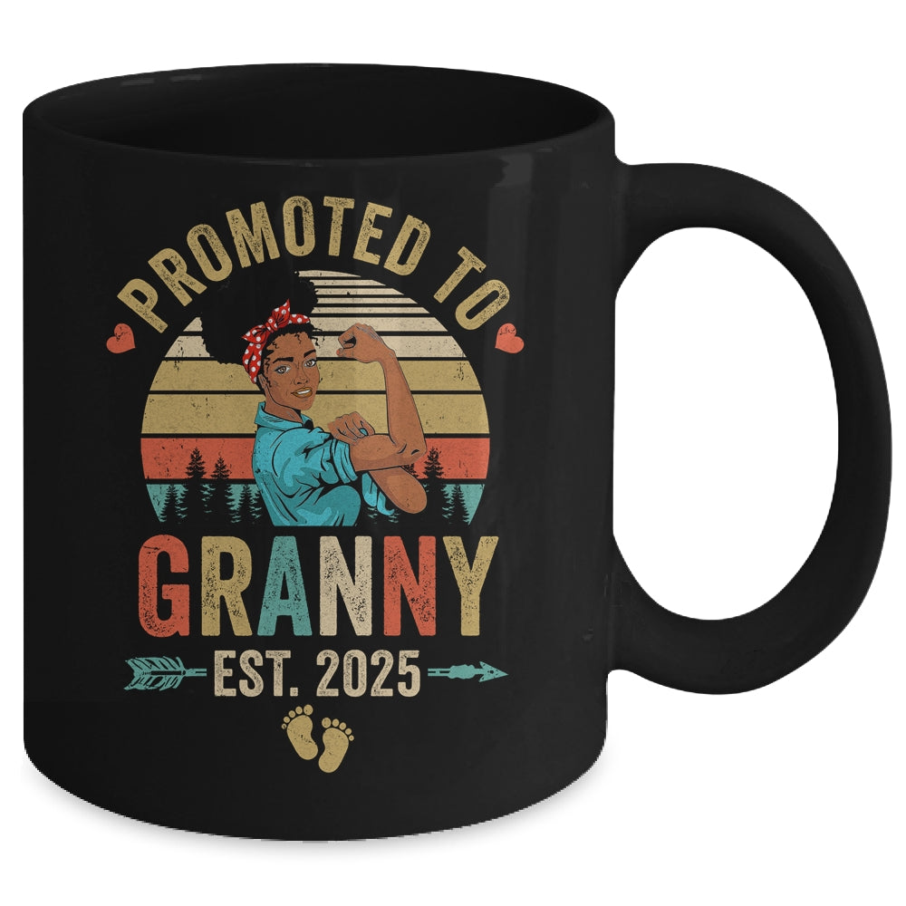 Promoted To Granny Est 2025 Vintage First Time Granny Mug | teecentury