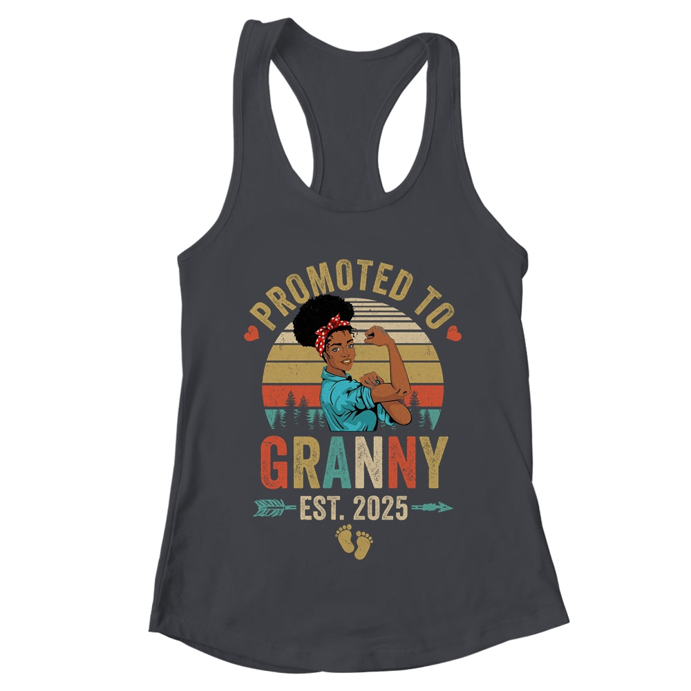Promoted To Granny Est 2025 Vintage First Time Granny Shirt & Tank Top | teecentury
