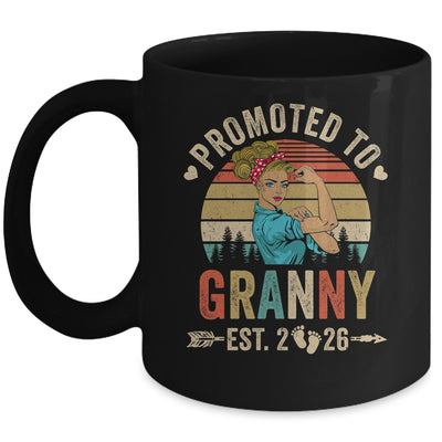 Promoted To Granny Est 2026 Retro First Time Granny Mug | teecentury