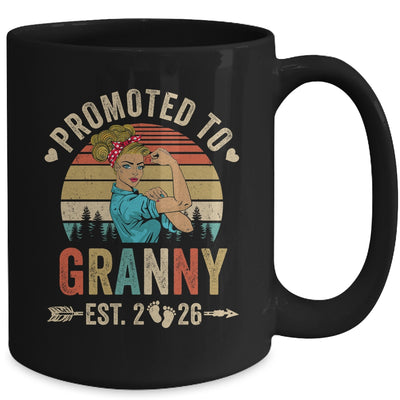 Promoted To Granny Est 2026 Retro First Time Granny Mug | teecentury