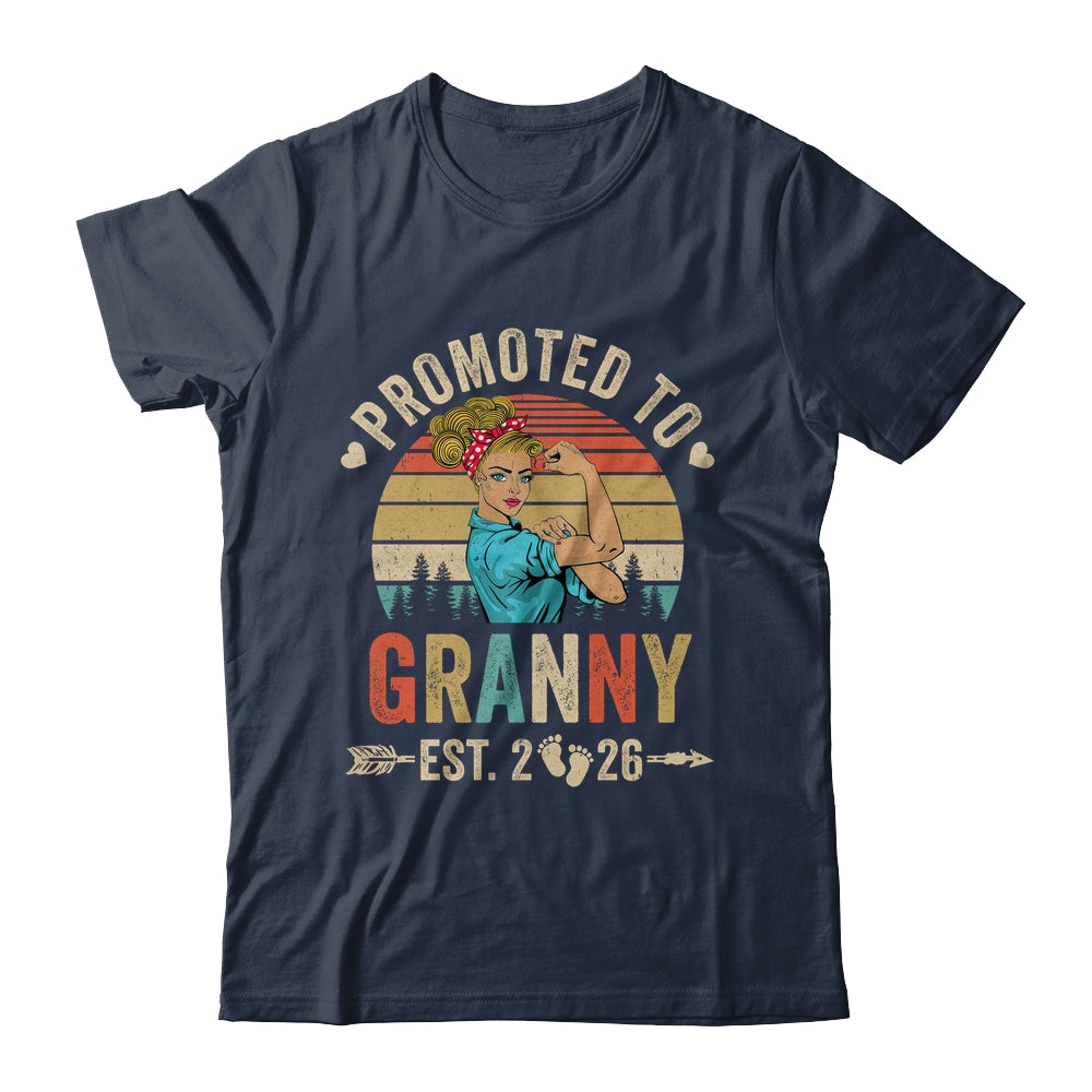 Promoted To Granny Est 2026 Retro First Time Granny Shirt & Tank Top | teecentury