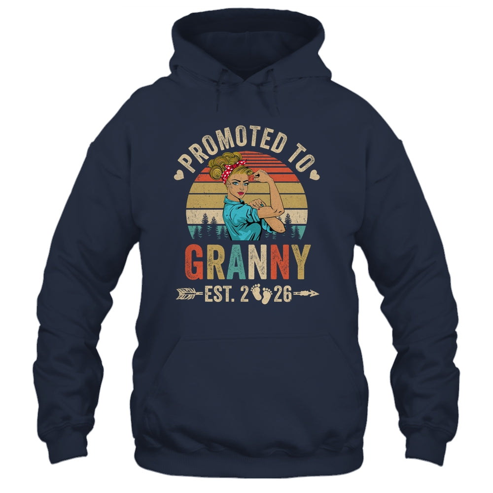 Promoted To Granny Est 2026 Retro First Time Granny Shirt & Tank Top | teecentury