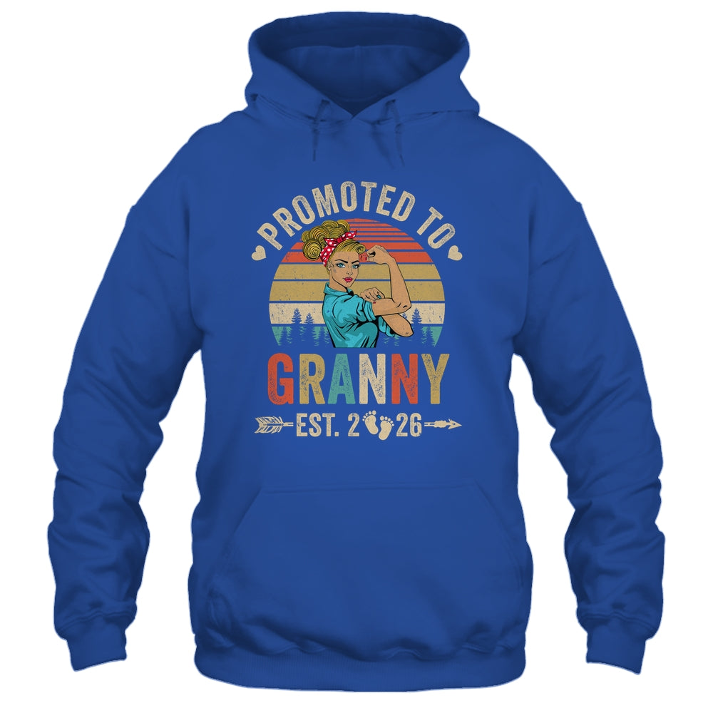 Promoted To Granny Est 2026 Retro First Time Granny Shirt & Tank Top | teecentury