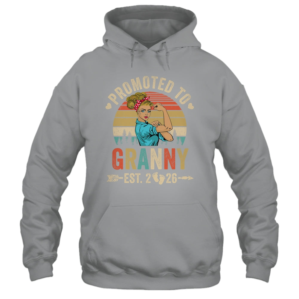 Promoted To Granny Est 2026 Retro First Time Granny Shirt & Tank Top | teecentury