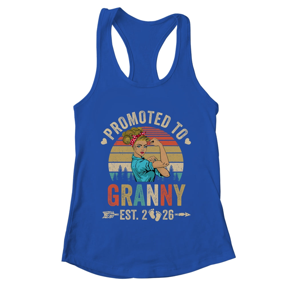 Promoted To Granny Est 2026 Retro First Time Granny Shirt & Tank Top | teecentury