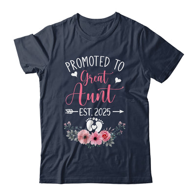 Promoted To Great Aunt Est 2025 Mothers Day Shirt & Tank Top | teecentury