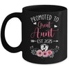 Promoted To Great Aunt Est 2025 Mothers Day Mug | teecentury