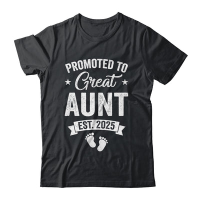 Promoted To Great Aunt Est 2025 Pregnancy Announcement Shirt & Tank Top | teecentury