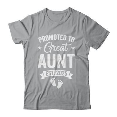 Promoted To Great Aunt Est 2025 Pregnancy Announcement Shirt & Tank Top | teecentury