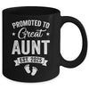 Promoted To Great Aunt Est 2025 Pregnancy Announcement Mug | teecentury