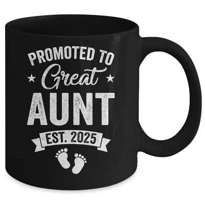 Promoted To Great Aunt Est 2025 Pregnancy Announcement Mug | teecentury