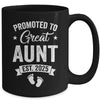 Promoted To Great Aunt Est 2025 Pregnancy Announcement Mug | teecentury