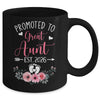 Promoted To Great Aunt Est 2026 Mothers Day Mug | teecentury