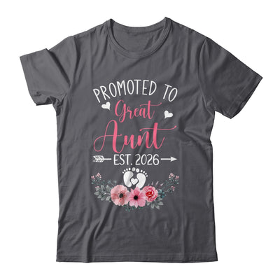 Promoted To Great Aunt Est 2026 Mothers Day Shirt & Tank Top | teecentury