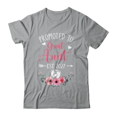 Promoted To Great Aunt Est 2027 Mothers Day Shirt & Tank Top | teecentury